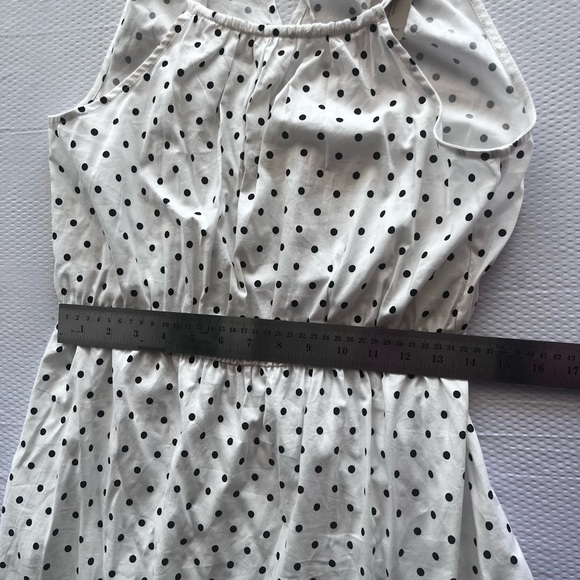 Banana Republic White and Black Polka Dot Midi Dress - Picture 5 of 8